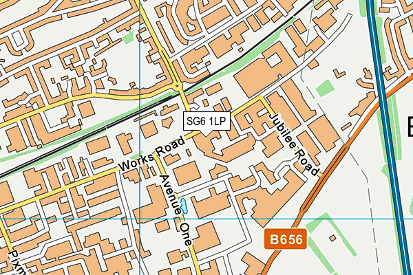 SG6 1LP map - OS VectorMap District (Ordnance Survey)