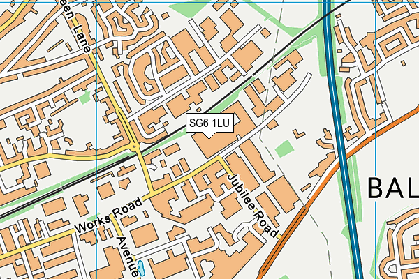 SG6 1LU map - OS VectorMap District (Ordnance Survey)