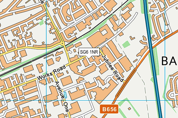 SG6 1NR map - OS VectorMap District (Ordnance Survey)