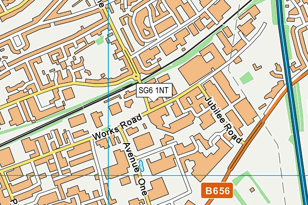 SG6 1NT map - OS VectorMap District (Ordnance Survey)