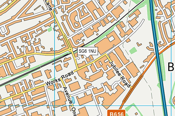 SG6 1NU map - OS VectorMap District (Ordnance Survey)