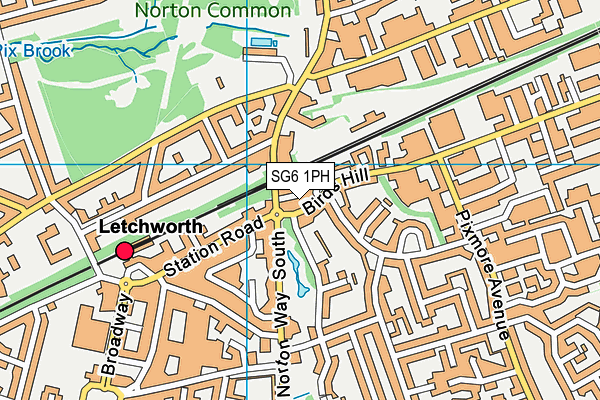 SG6 1PH map - OS VectorMap District (Ordnance Survey)