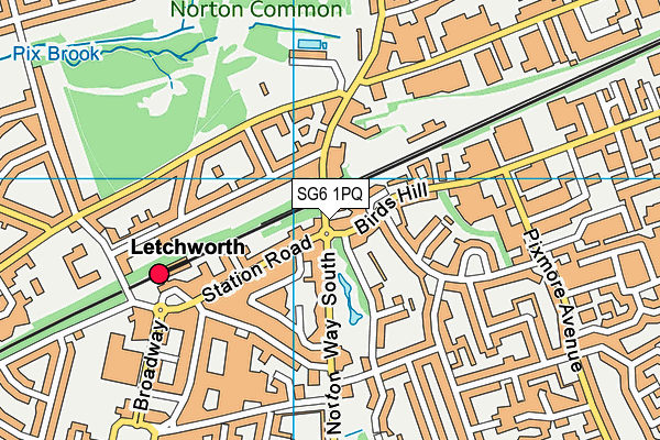 SG6 1PQ map - OS VectorMap District (Ordnance Survey)