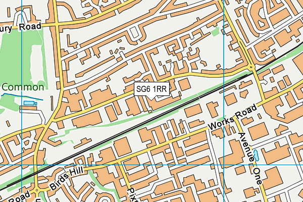 SG6 1RR map - OS VectorMap District (Ordnance Survey)