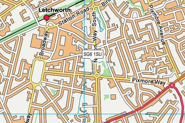 SG6 1SU map - OS VectorMap District (Ordnance Survey)