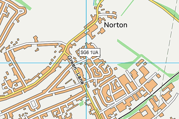 SG6 1UA map - OS VectorMap District (Ordnance Survey)