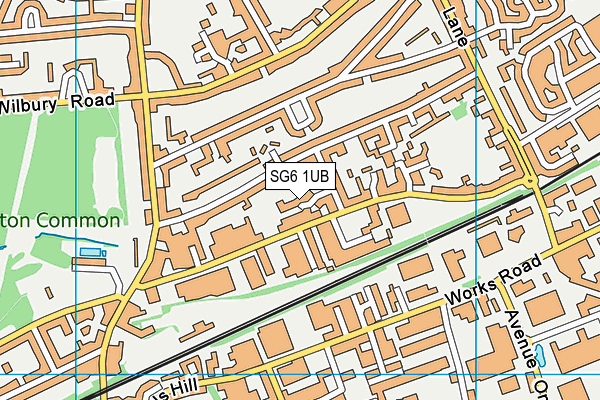 SG6 1UB map - OS VectorMap District (Ordnance Survey)