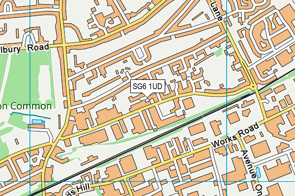 SG6 1UD map - OS VectorMap District (Ordnance Survey)