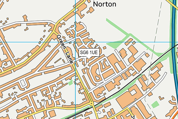 SG6 1UE map - OS VectorMap District (Ordnance Survey)