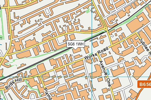 SG6 1WH map - OS VectorMap District (Ordnance Survey)