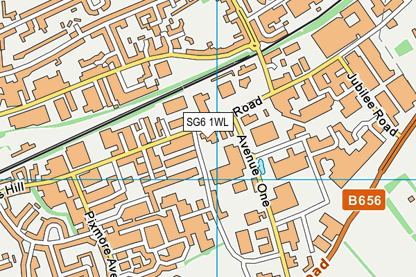 SG6 1WL map - OS VectorMap District (Ordnance Survey)