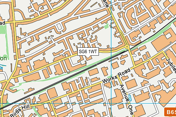 SG6 1WT map - OS VectorMap District (Ordnance Survey)