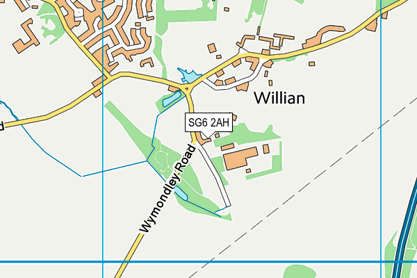 SG6 2AH map - OS VectorMap District (Ordnance Survey)