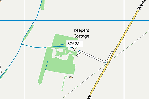 SG6 2AL map - OS VectorMap District (Ordnance Survey)