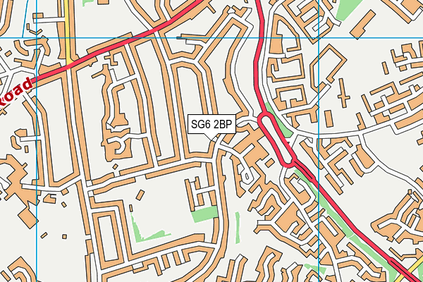 SG6 2BP map - OS VectorMap District (Ordnance Survey)