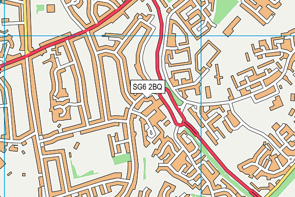 SG6 2BQ map - OS VectorMap District (Ordnance Survey)