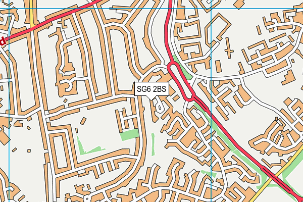 SG6 2BS map - OS VectorMap District (Ordnance Survey)