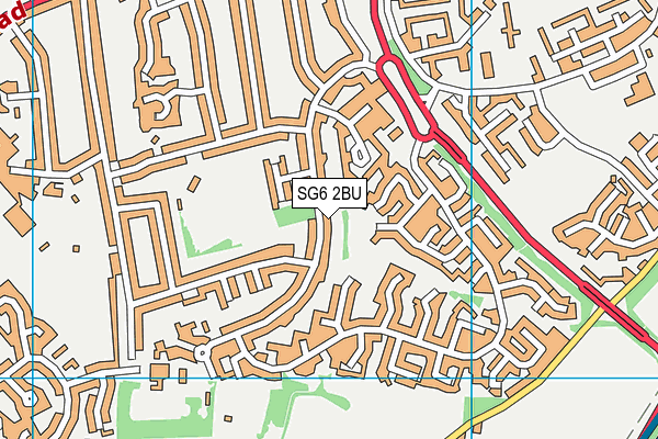 SG6 2BU map - OS VectorMap District (Ordnance Survey)