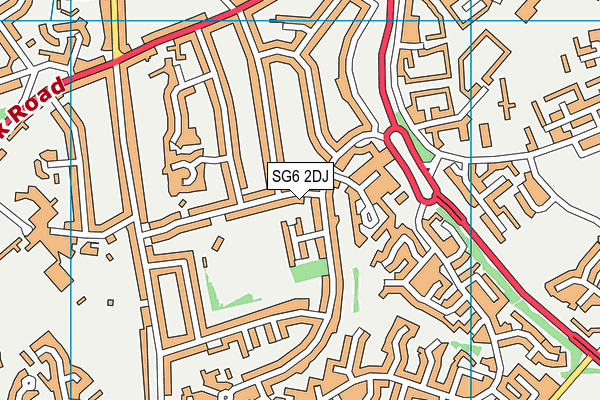 SG6 2DJ map - OS VectorMap District (Ordnance Survey)