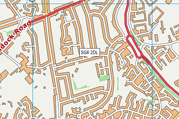 SG6 2DL map - OS VectorMap District (Ordnance Survey)