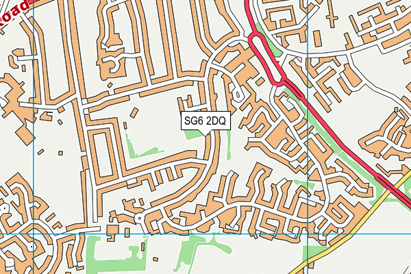 SG6 2DQ map - OS VectorMap District (Ordnance Survey)