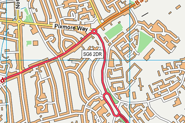 SG6 2DR map - OS VectorMap District (Ordnance Survey)