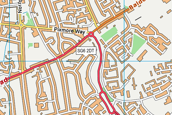 SG6 2DT map - OS VectorMap District (Ordnance Survey)