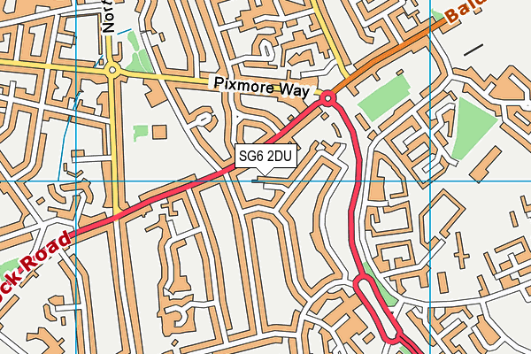 SG6 2DU map - OS VectorMap District (Ordnance Survey)