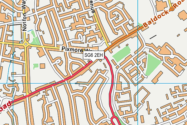 SG6 2EH map - OS VectorMap District (Ordnance Survey)