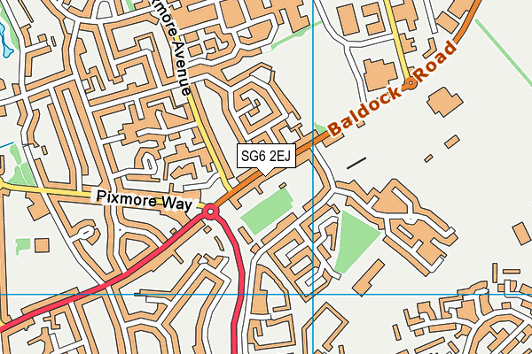 SG6 2EJ map - OS VectorMap District (Ordnance Survey)