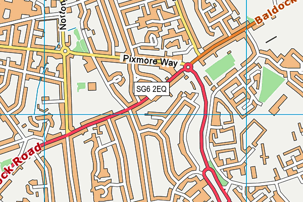 SG6 2EQ map - OS VectorMap District (Ordnance Survey)