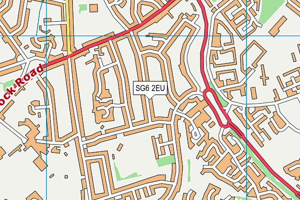 SG6 2EU map - OS VectorMap District (Ordnance Survey)