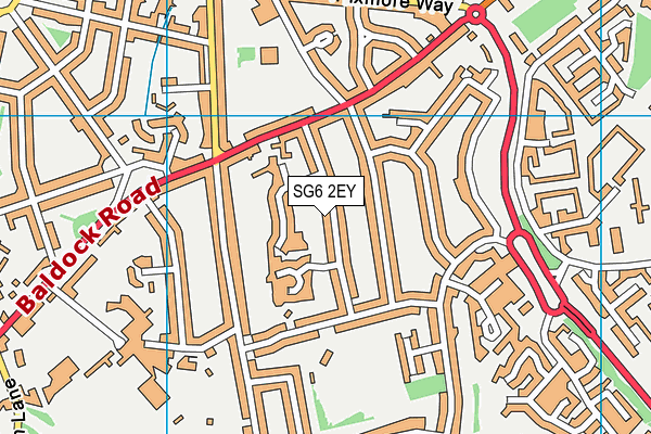 SG6 2EY map - OS VectorMap District (Ordnance Survey)