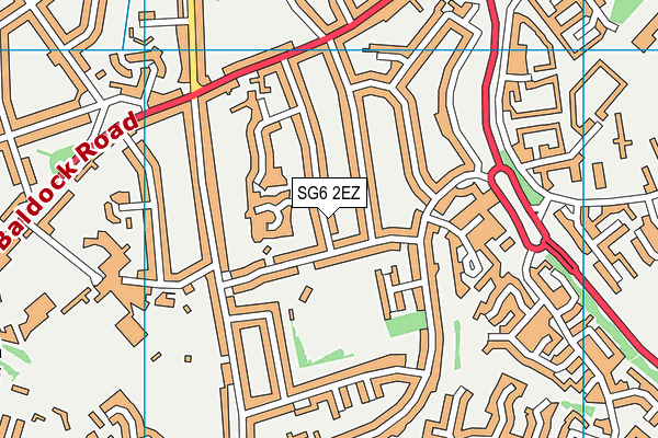 SG6 2EZ map - OS VectorMap District (Ordnance Survey)