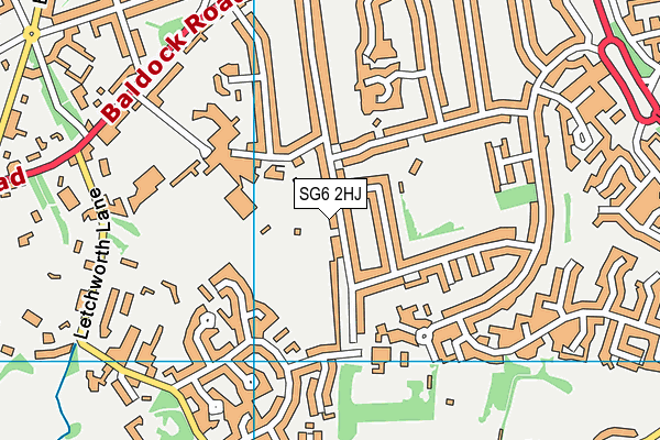 SG6 2HJ map - OS VectorMap District (Ordnance Survey)