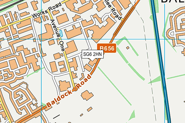 SG6 2HN map - OS VectorMap District (Ordnance Survey)