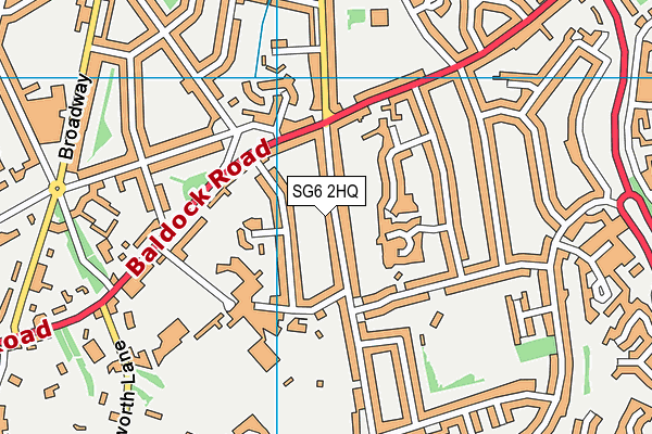 SG6 2HQ map - OS VectorMap District (Ordnance Survey)