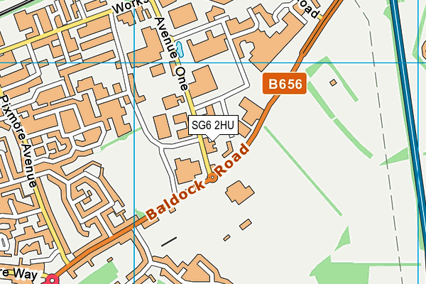 SG6 2HU map - OS VectorMap District (Ordnance Survey)