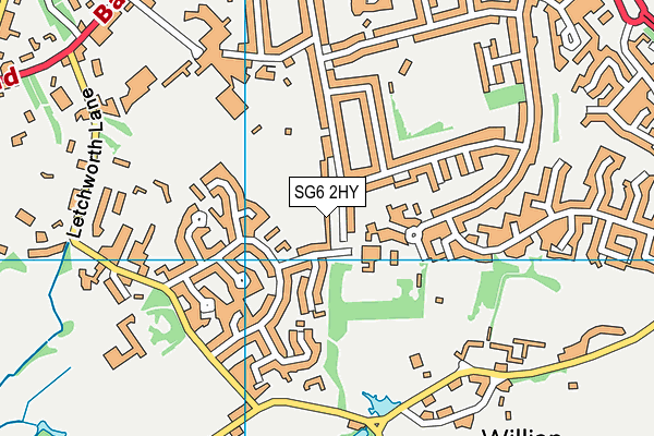 SG6 2HY map - OS VectorMap District (Ordnance Survey)