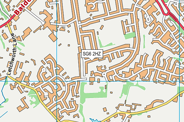 SG6 2HZ map - OS VectorMap District (Ordnance Survey)