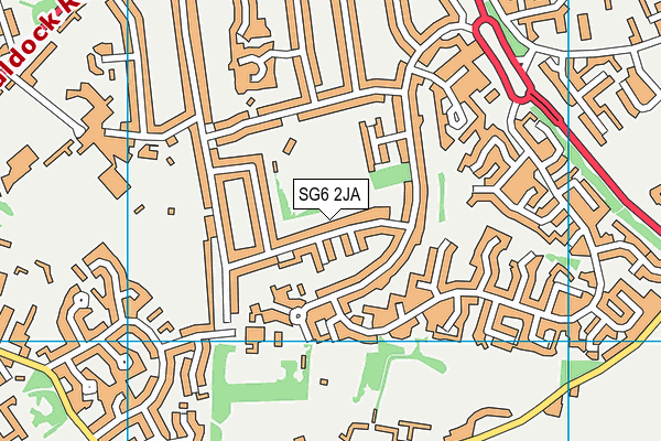 SG6 2JA map - OS VectorMap District (Ordnance Survey)