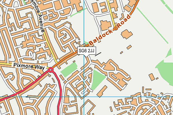 SG6 2JJ map - OS VectorMap District (Ordnance Survey)