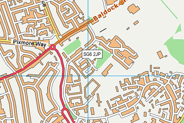 SG6 2JP map - OS VectorMap District (Ordnance Survey)