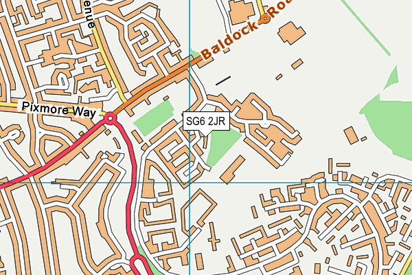 SG6 2JR map - OS VectorMap District (Ordnance Survey)