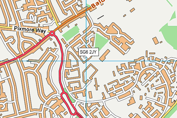 SG6 2JY map - OS VectorMap District (Ordnance Survey)