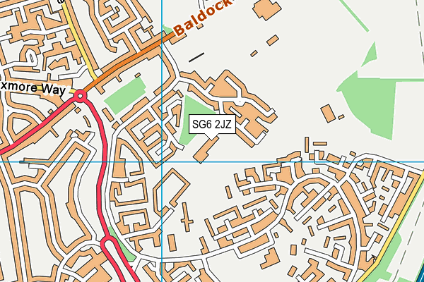 SG6 2JZ map - OS VectorMap District (Ordnance Survey)