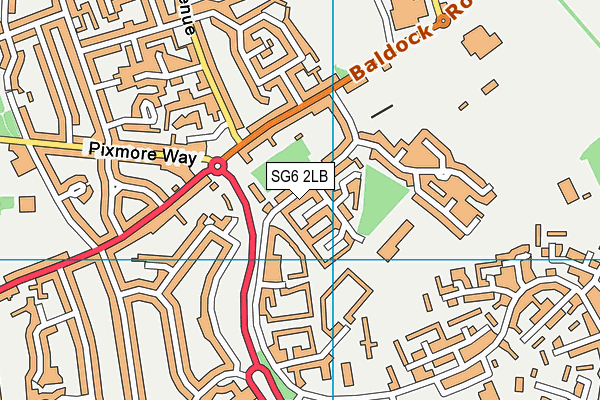 SG6 2LB map - OS VectorMap District (Ordnance Survey)