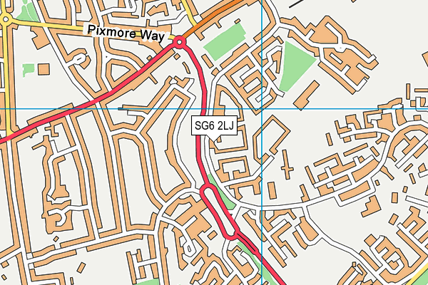 SG6 2LJ map - OS VectorMap District (Ordnance Survey)