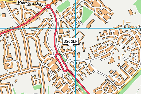 SG6 2LR map - OS VectorMap District (Ordnance Survey)