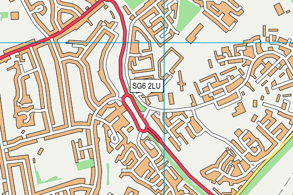 SG6 2LU map - OS VectorMap District (Ordnance Survey)